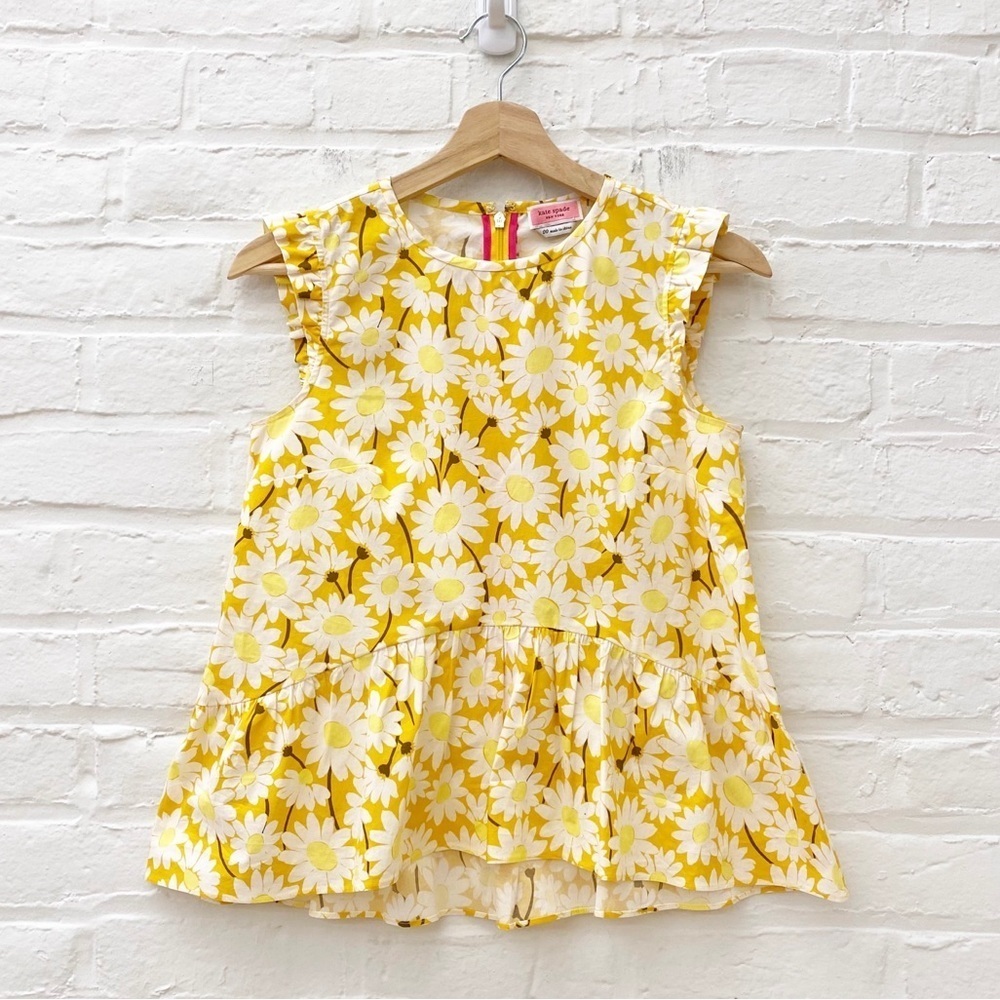 Kate Spade || Kate Daisy Flounce Top Floral‎ Yellow Gold 00